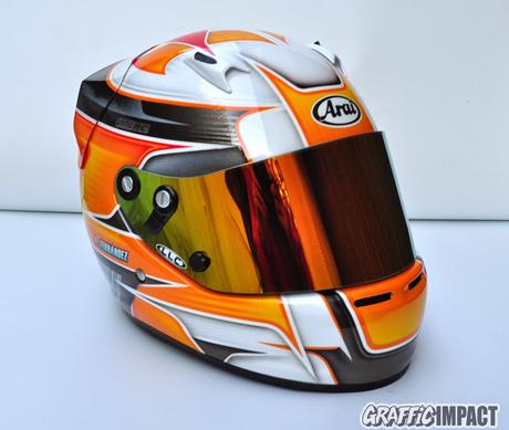 Arai Ck6 Karting pintado para Arnau Fernández