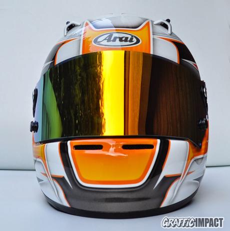 Arai Ck6 Karting pintado para Arnau Fernández