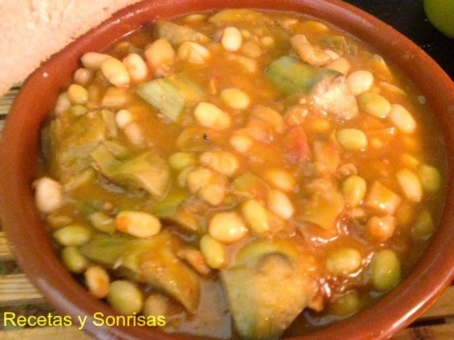 ALUBIAS CON SEPIAS Y ALCACHOFAS ALUBIAS CON SEPIAS Y ALCACHOFAS