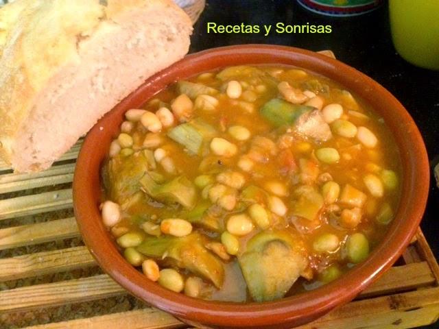 ALUBIAS CON SEPIAS Y ALCACHOFAS ALUBIAS CON SEPIAS Y ALCACHOFAS