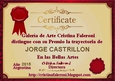 JORGE CASTRILLON. Galardonado. JORGE CASTRILLON. Galardonado.