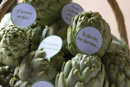 Linguini con alcachofas