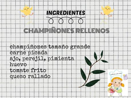 CHAMPIÑONES RELLENOS CHAMPIÑONES RELLENOS