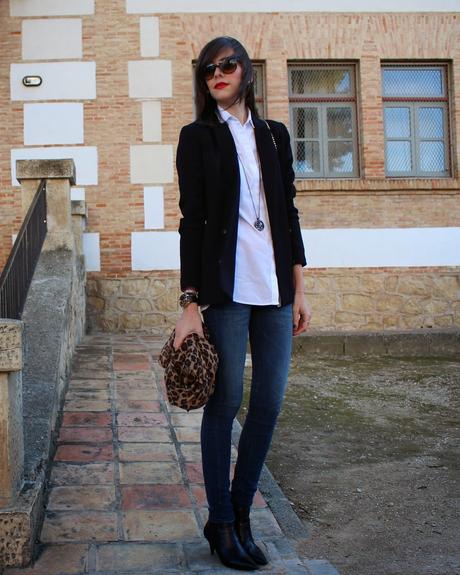 Blazer cruzado + Camisa oversize