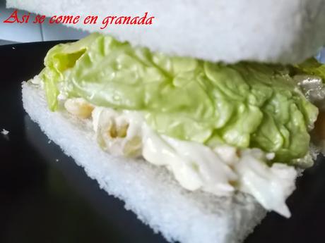 Sandwich de ensaladilla de patata y mahonesa #clubsandwich Sandwich de ensaladilla de patata y mahonesa #clubsandwich