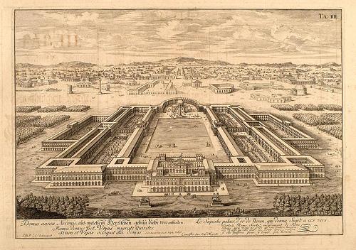 012- El palacio de Neron-Entwurf einer historischen Architektur 1721- © Universitätsbibliothek Heidelberg