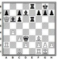 Posición ejemplo del mate de Morphy en la partida de ajedrez Paulsen vs Morphy, Nueva york (1857)