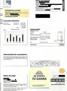 Mira factura Endesa, parece quieren ganar