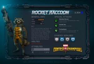 Mapache Cohete en Marvel Contest of Champions