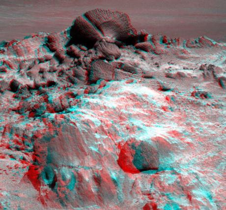 La roca en 3D Opportunity encuentra un tipo de roca nunca visto antes en Marte