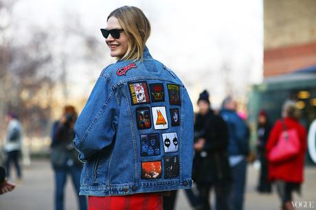 I.S.: Denim Jacket Studded-Hearts-London-Fashion-Week-Streetstyle-Denim-jacket