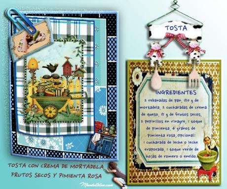 Tosta con crema de mortadela, frutos secos y pimienta rosa Tosta con crema de mortadela, frutos secos y pimienta rosa