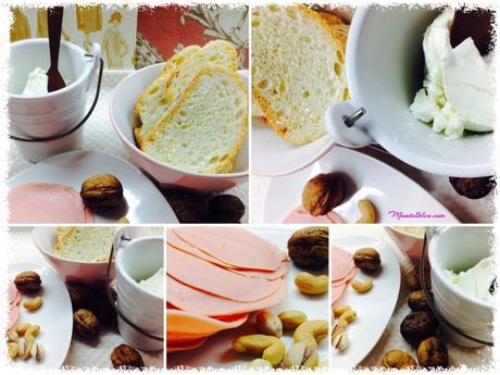 Tosta con crema de mortadela, frutos secos y pimienta rosa Tosta con crema de mortadela, frutos secos y pimienta rosa