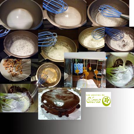 Tarta de chocolate con avellanas caramelizadas. Tarta de chocolate con avellanas caramelizadas.