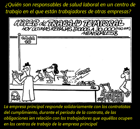 MobbingMadrid Quién son los responsables de salud laboral en un centro de trabajo en el que están trabajadores de otras empresas MobbingMadrid Quién son los responsables de salud laboral en un centro de trabajo en el que están trabajadores de otras empresas