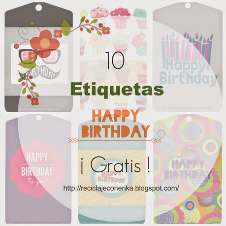 Etiquetas descargables para Cumpleaños Etiquetas descargables para Cumpleaños