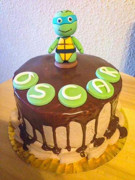 Tarta y paso a paso tortuga ninja en fondant Tarta y paso a paso tortuga ninja en fondant