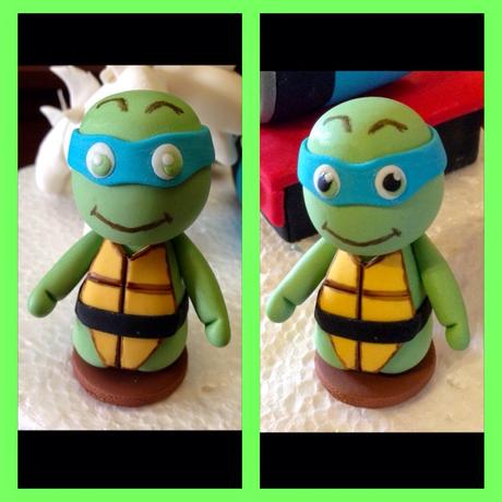 Tarta y paso a paso tortuga ninja en fondant Tarta y paso a paso tortuga ninja en fondant
