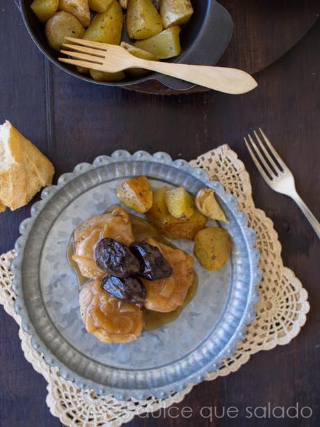 Solomillo con ciruelas en almíbar Solomillo con ciruelas en almíbar