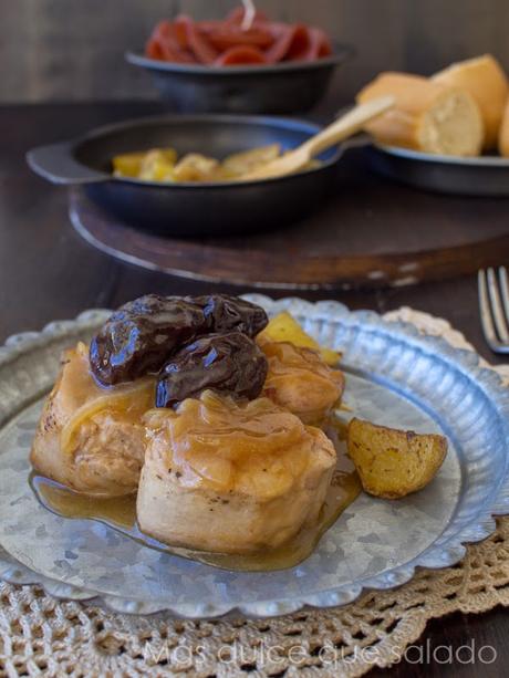 Solomillo con ciruelas en almíbar Solomillo con ciruelas en almíbar