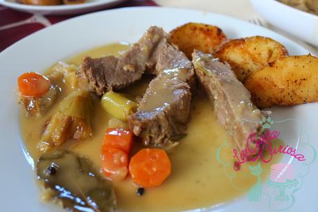 PLUMA IBERICA EN ESCABECHE CON MANZANAS REINETAS PLUMA IBERICA EN ESCABECHE CON MANZANAS REINETAS