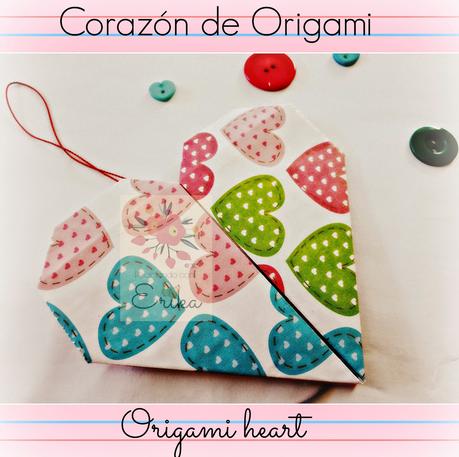 Colgante con corazones de Origami