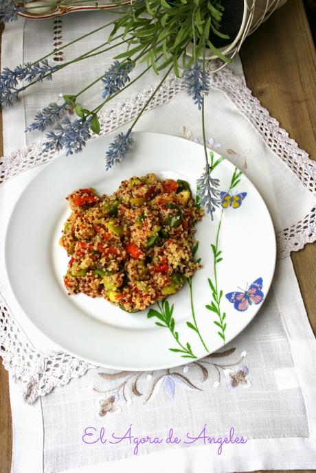 Quinoa-trigo bulgur con verduras El Ágora de Ángeles quinoa ,trigo bulgur,verduras