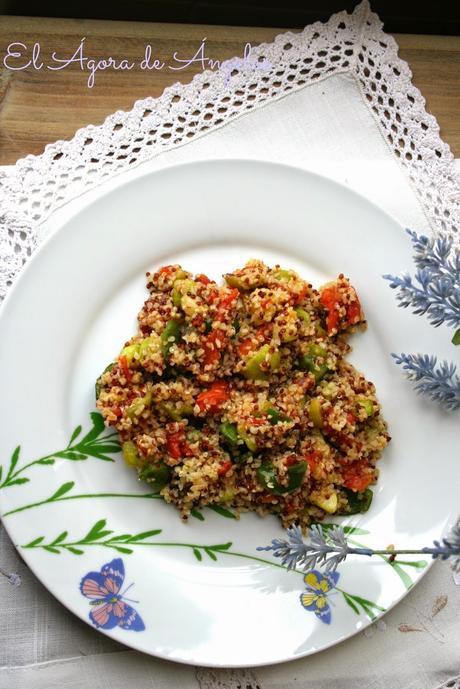 Quinoa trigo bulgur con verduras El Ágora de Ángeles quinoa, trigo bulgur,verduras