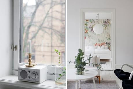 estilo nordico escandinavia estilonordico minimalismo estilo femenino interiores decoracion interiores 2 decoracion dormitorios 2 decoracion de salones 2 decoracion decoracion comedores 2 cocinas blancas interiores suelos de madera blanco piso nórdico de look total white papel de pared floral Papel de pared tapiz de cabecero en el dormitorio estilo nórdico blanco decoración nórdica escandinava decoración en blanco decoración dormitorios nórdicos blog decoracion interiores