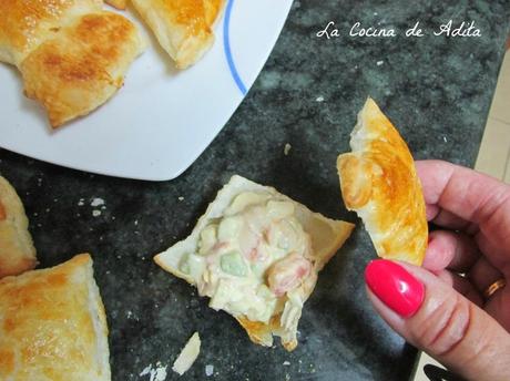 Hojaldres rellenos de ensaladilla Hojaldres rellenos de ensaladilla