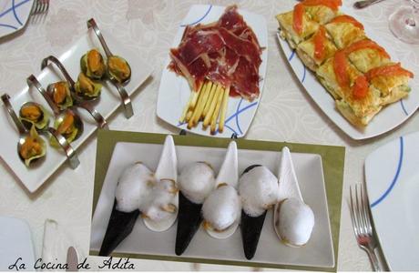 Hojaldres rellenos de ensaladilla Hojaldres rellenos de ensaladilla