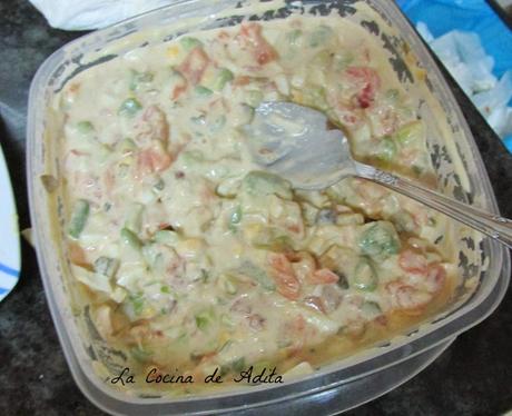 Hojaldres rellenos de ensaladilla Hojaldres rellenos de ensaladilla