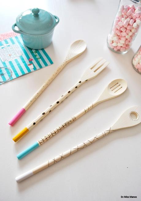 DIY Utensilios de madera con pirograbado DIY Utensilios de madera con pirograbado