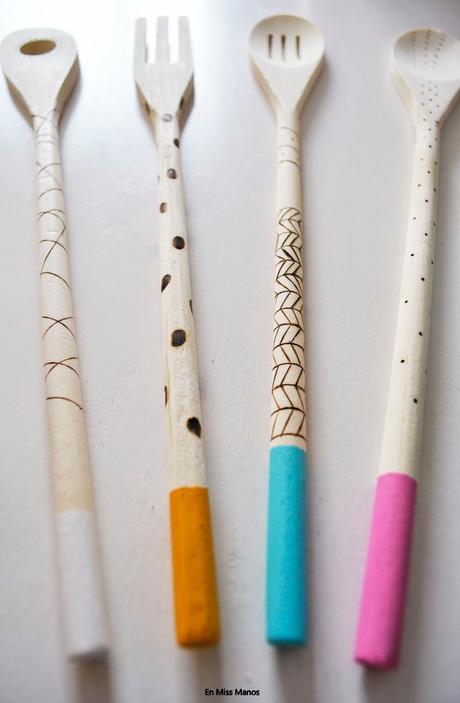 DIY Utensilios de madera con pirograbado DIY Utensilios de madera con pirograbado