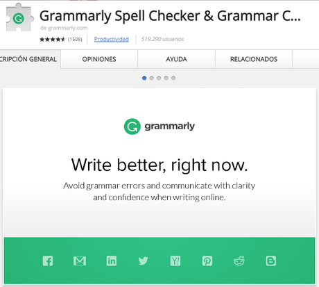 Gramarly. Escribir correctamente inglés en la web