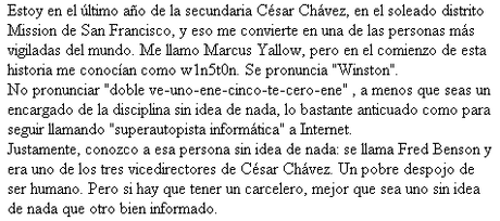 Pequeño hermano, de Cory Doctorow Pequeño hermano, de Cory Doctorow