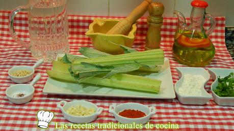 Receta de cardos en salsa de piñones Receta de cardos en salsa de piñones