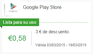 PayPal nos regala un cupón de 3€ para aplicaciones en Google Play Sin título