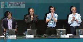 Bolivia y España compartieron una mesa inédita, de la mano de García Linera, Errejón y Ramonet Diego Tatián coordinó la mesa que contó con la presencia intermitente, por razones de fuerza mayor, de Ricardo Forster.