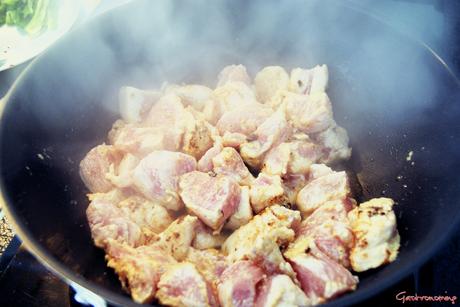 Guiso de pavo con verduras al wok Guiso de pavo con verduras al wok