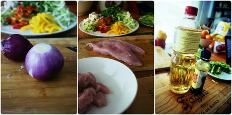 Guiso de pavo con verduras al wok Guiso de pavo con verduras al wok