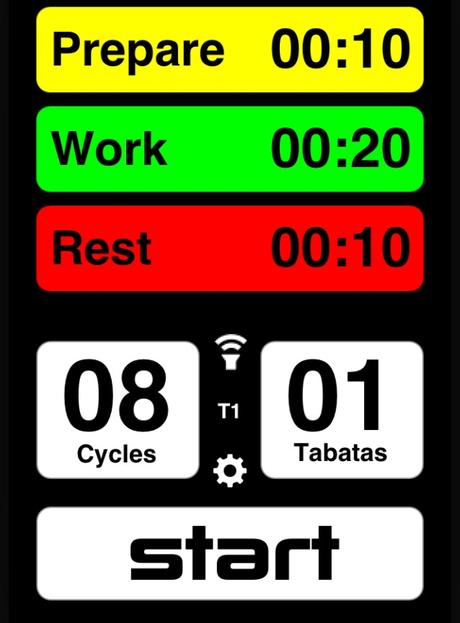 una aplicación de tabata timer 