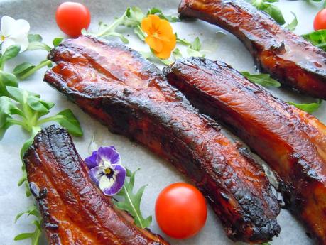 Costillas de cerdo caramelizadas a la miel de limón