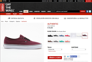 Mi experiencia de compra Online con Vans. Elección-producto---Vans