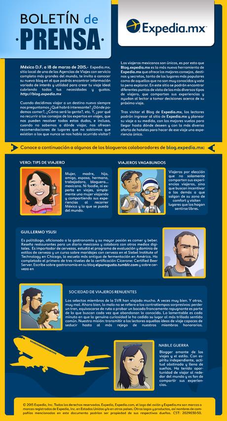 Nuestro Nuevo Avatar y la Presentación del Blog de Expedia México Boletín de Prensa Blog Expedia