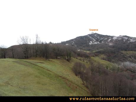 Ruta Carabanzo, Ranero: Vista del pico Sopena