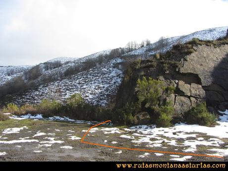 Ruta Carabanzo, Ranero: Desvío bajando por la pista