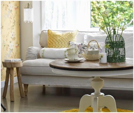 Madera y textiles primaverales para decorar Madera y textiles primaverales para decorar