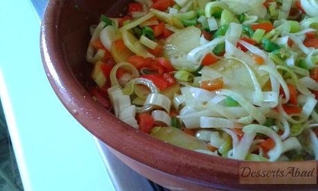 Arroz con bacalao y langostinos (Verduras) Arroz con bacalao y langostinos (Verduras)