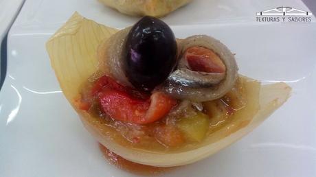 Gondola de verdura escalivada Gondola de verdura escalivada